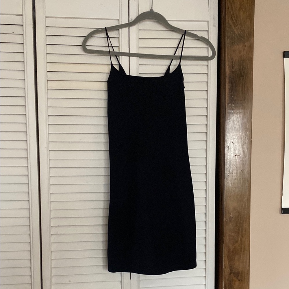 Seamless rib knit mini dress